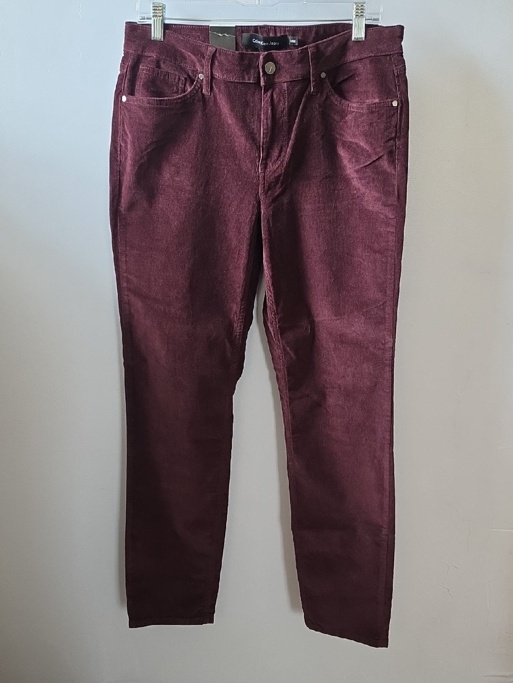 Corduroy Slim Fit Women’s Pants - Plum